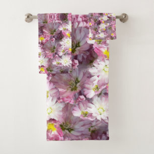 Viktorianische Mauve-Blume  Badhandtuch Set