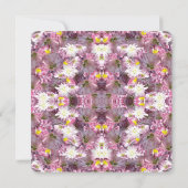 Viktorianische Mauve Floral Wedding Einladung (Rückseite)