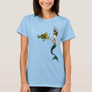 Viktorianische Meerjungfrauen und Fische T-Shirt