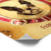 VIKTORIANISCHE MINIATURE HUND PORTRAITS Französisc Poster (Ecke)