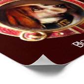 VIKTORIANISCHE MINIATURHUNDPORTRAITS Bluthund Poster (Ecke)