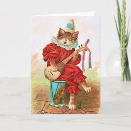Viktorianische Minstrel Chat Note Card Karte