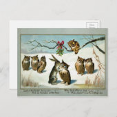 Viktorianische Mistletotiere Weihnachten Postkarte (Vorne/Hinten)