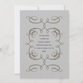 Viktorianische Mit Monogramm Einladung zur Hochzei (Rückseite)