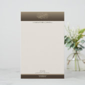 Viktorianische Mocha-Stationierung Briefpapier (Stehend Vorderseite)