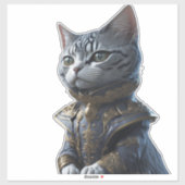 Viktorianische Mode-Katze Aufkleber (Blatt)