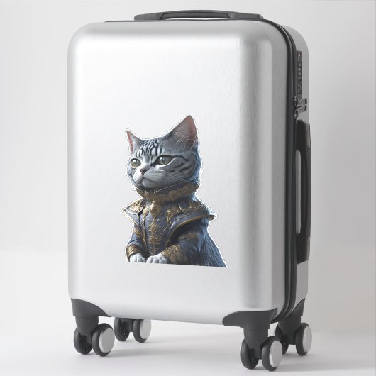 Viktorianische Mode-Katze Aufkleber (Koffer)