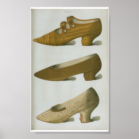 viktorianische Mode-Shoe-Plate aus dem 18. Jahrhun Poster (Vorne)