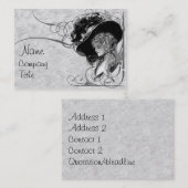 Viktorianische Mode Visitenkarte (Vorne/Hinten)