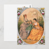 Viktorianische Modefolie für Frauen und Kinder Postkarte (Vorne/Hinten)