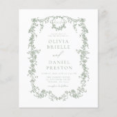 Viktorianische Mongram-Hochzeit Flyer (Vorne)