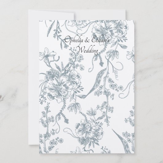 Viktorianische Monogramm Barock-Wappen-Hochzeit Einladung (Rückseite)