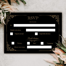 Viktorianische Moth Elegant Gothic Wedding RSVP Ca