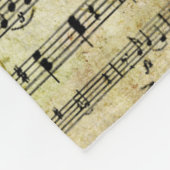 Viktorianische Musik-Blatt-Tapete Fleecedecke (Ecke)