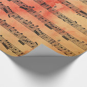 Viktorianische Musik-Blatt-Tapete Geschenkpapier (Ecke)
