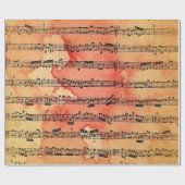 Viktorianische Musik-Blatt-Tapete Geschenkpapier (Flach)