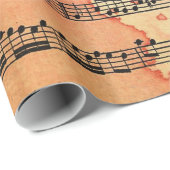 Viktorianische Musik-Blatt-Tapete Geschenkpapier (Rolleneckpunkt)