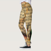 Viktorianische Musik-Blattwatercolor-Leggings Leggings (Links)