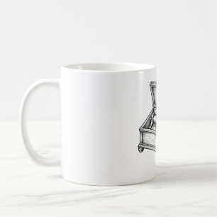Viktorianische Musikbox-Gravur Vintage Antik Tasse