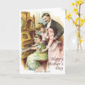 Viktorianische Mutter-Tagesgrüße Karte (Gelbe Blume)