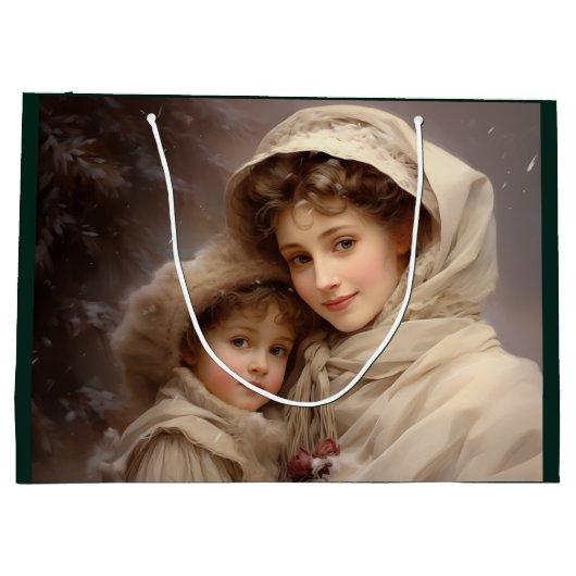 Viktorianische Mutter und Kind Große Geschenktüte (Rückseite)