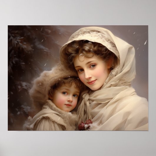 Viktorianische Mutter und Kind Poster (Vorne)