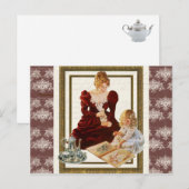 Viktorianische Mutter und Kind Postkarte (Vorne/Hinten)