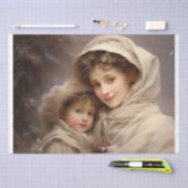 Viktorianische Mutter und Kind Seidenpapier (Handwerk)