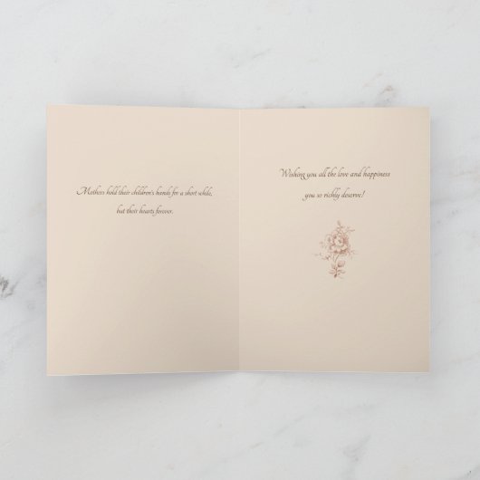 Viktorianische Mutter und Sohn im Vorsitz Karte (Innenseite)