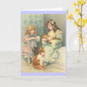 Viktorianische Muttertagskarte Karte (Gelbe Blume)