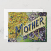 Viktorianische Muttertagskarte Postkarte (Vorne/Hinten)