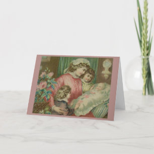 Viktorianische neue Baby-Grußkarte Karte