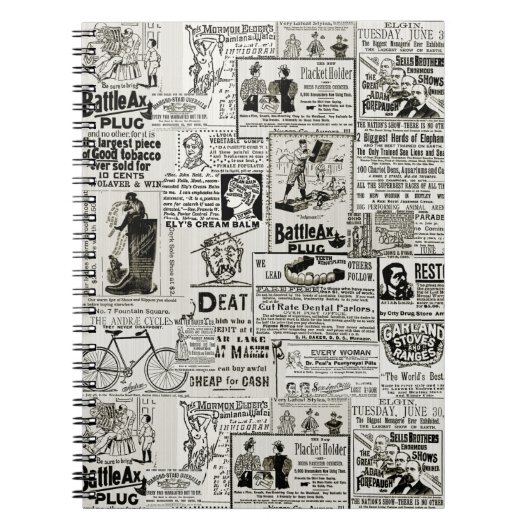 VIKTORIANISCHE NEWSPAPER-ADS FUNNY AMUSING 1890ER NOTIZBLOCK (Vorderseite)