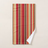 Viktorianische Orange Streifen Badezimmer Handtuch Badhandtuch Set (Handtuch)