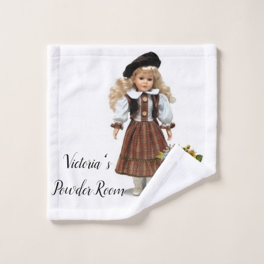 Viktorianische Orange Streifen Badezimmer Handtuch Badhandtuch Set (Waschlappen)