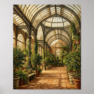 Viktorianische Orangerie Zitronenzweig I Poster