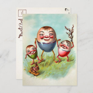 Viktorianische Ostereier-Familie Postkarte