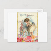 viktorianische Ostereier Feiertagspostkarte (Vorne/Hinten)