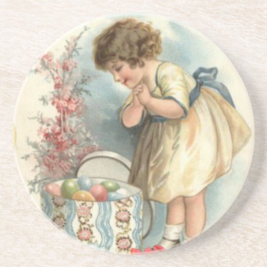 viktorianische Ostereier Sandstein Untersetzer (Vorne)