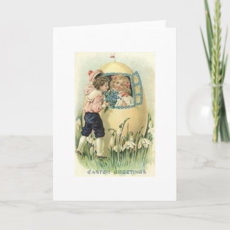 Viktorianische Ostereierkarte Feiertagskarte