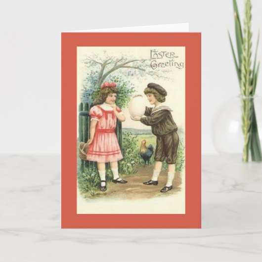 Viktorianische Osterkarte Feiertagskarte (Vorderseite)