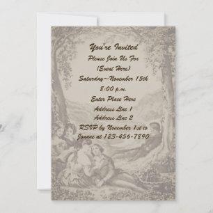 Viktorianische Paare auf einem picknicken Party Einladung