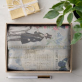 Viktorianische Paare mitten in blauen Schmetterlin Seidenpapier (Geschenk)