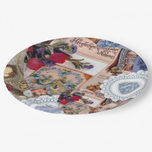 Viktorianische Papierplatte Pappteller (Schrägansicht)