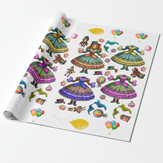 Viktorianische Papierpuppe für Circus und Kleider Geschenkpapier (Ungerollt)