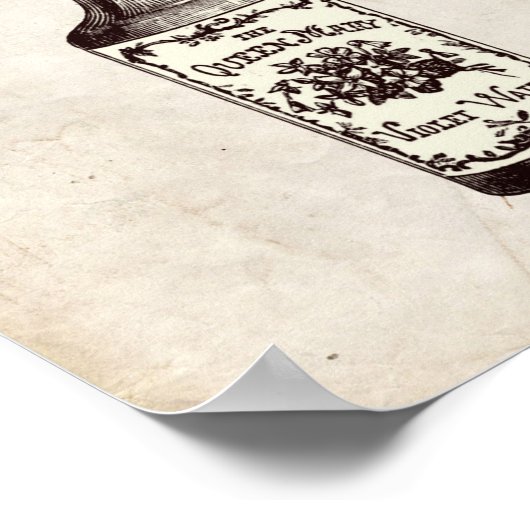 Viktorianische Parfüm-Flaschenabbildung Poster (Ecke)