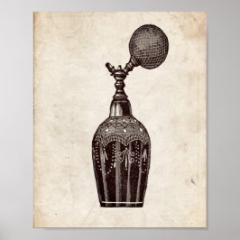 Viktorianische Parfüm-Flaschenabbildung Poster