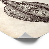 Viktorianische Parfüm-Flaschenabbildung Poster (Ecke)