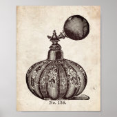 Viktorianische Parfüm-Flaschenabbildung Poster (Vorne)