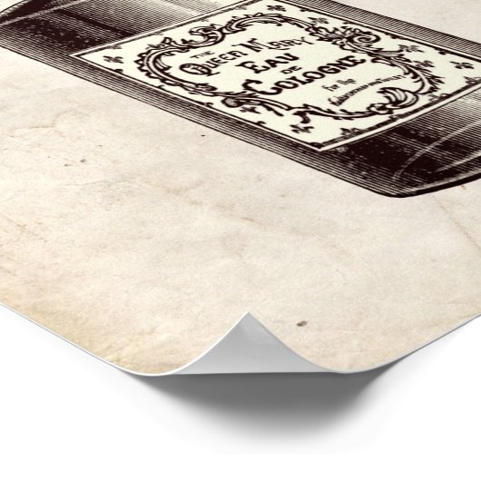 Viktorianische Parfüm-Flaschenabbildung Poster (Ecke)